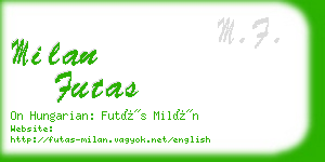 milan futas business card